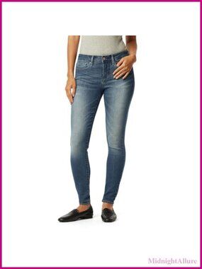 Mid Rise Skinny Jeans Totally Shaping Stretch Casual Denim